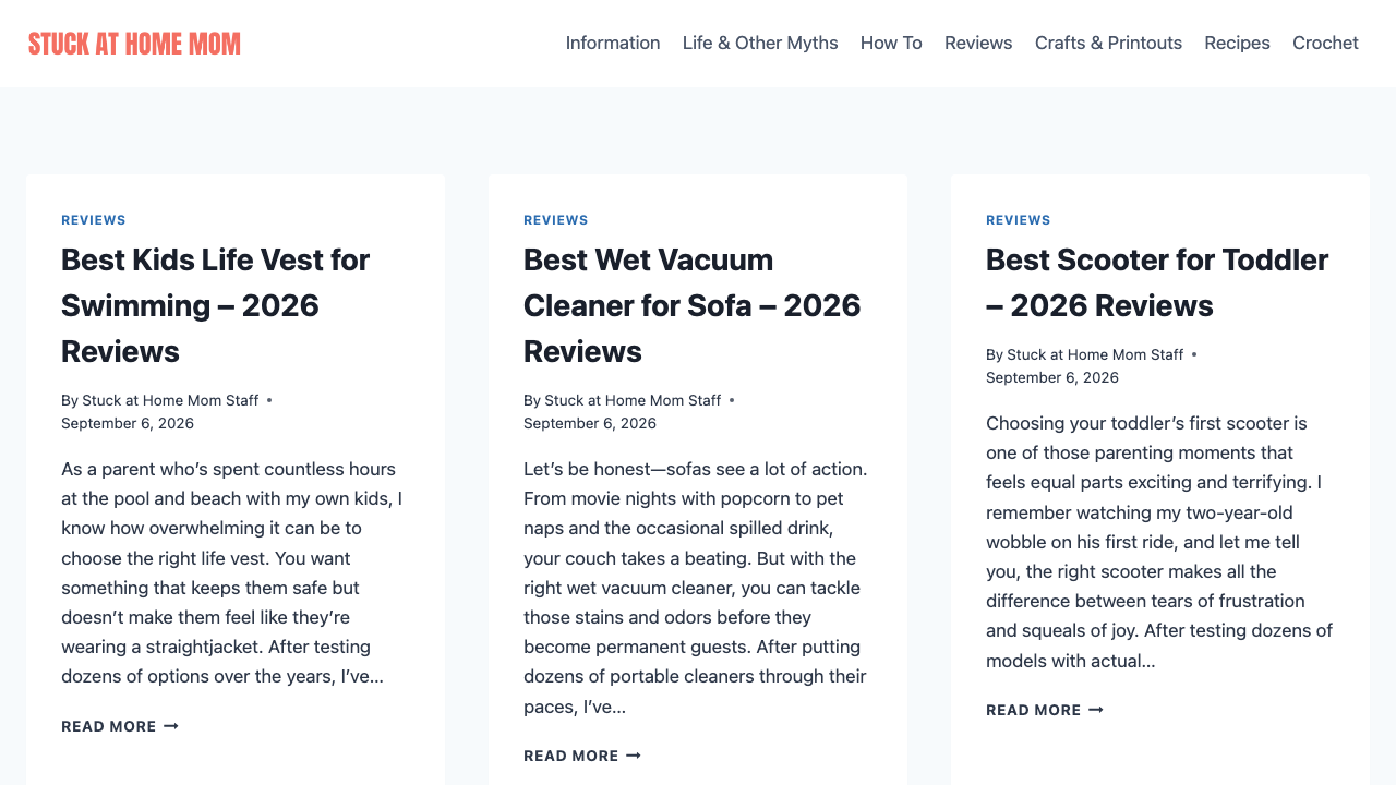 Screenshot of Stuck at Home Mom gift guides