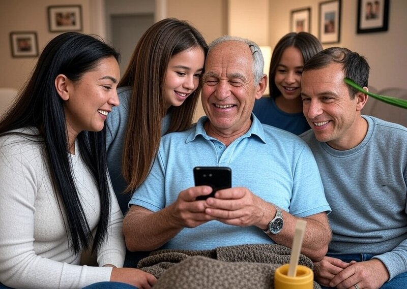Multi-generational family gathering celebrating shared stories and cherished memories