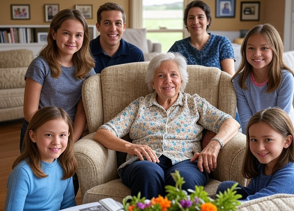 Grandmother with her family - a matriarch's story of resilience preserved in a Tell Mel memoir