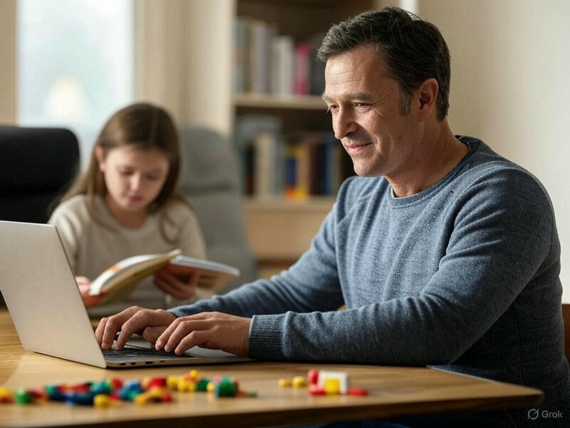 Father with children - entrepreneur's story about redefining success in Tell Mel memoir